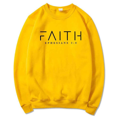 Trendy Faith Sweatshirt Bible Verse Shirt Christian Clothing Yellow MuddyStock
