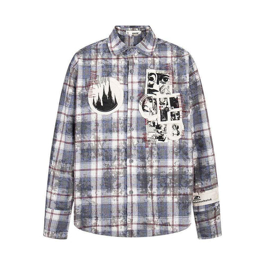 Retro Tie-Dye Gradient Plaid Shirt For Men And Women | MuddyStock Originals MuddyStock