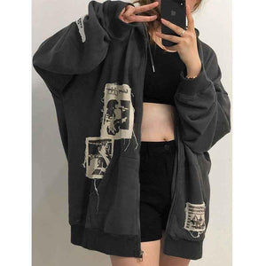Zipper Hoodie For Women | MuddyStock Originals Grey