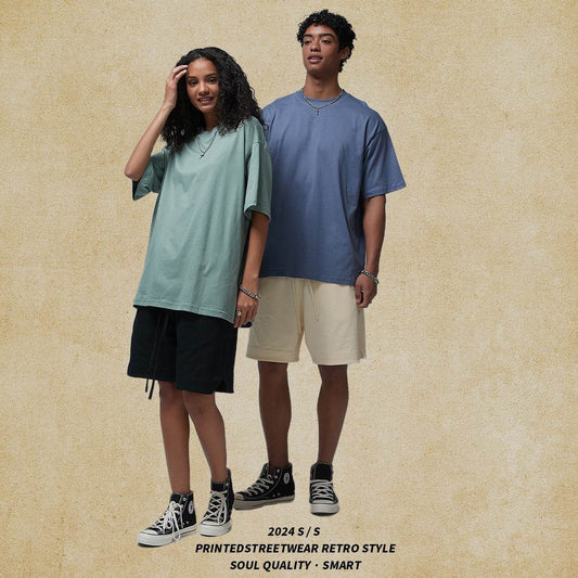 Short Sleeve Blank Solid Color T-shirt for both men and women MuddyStock