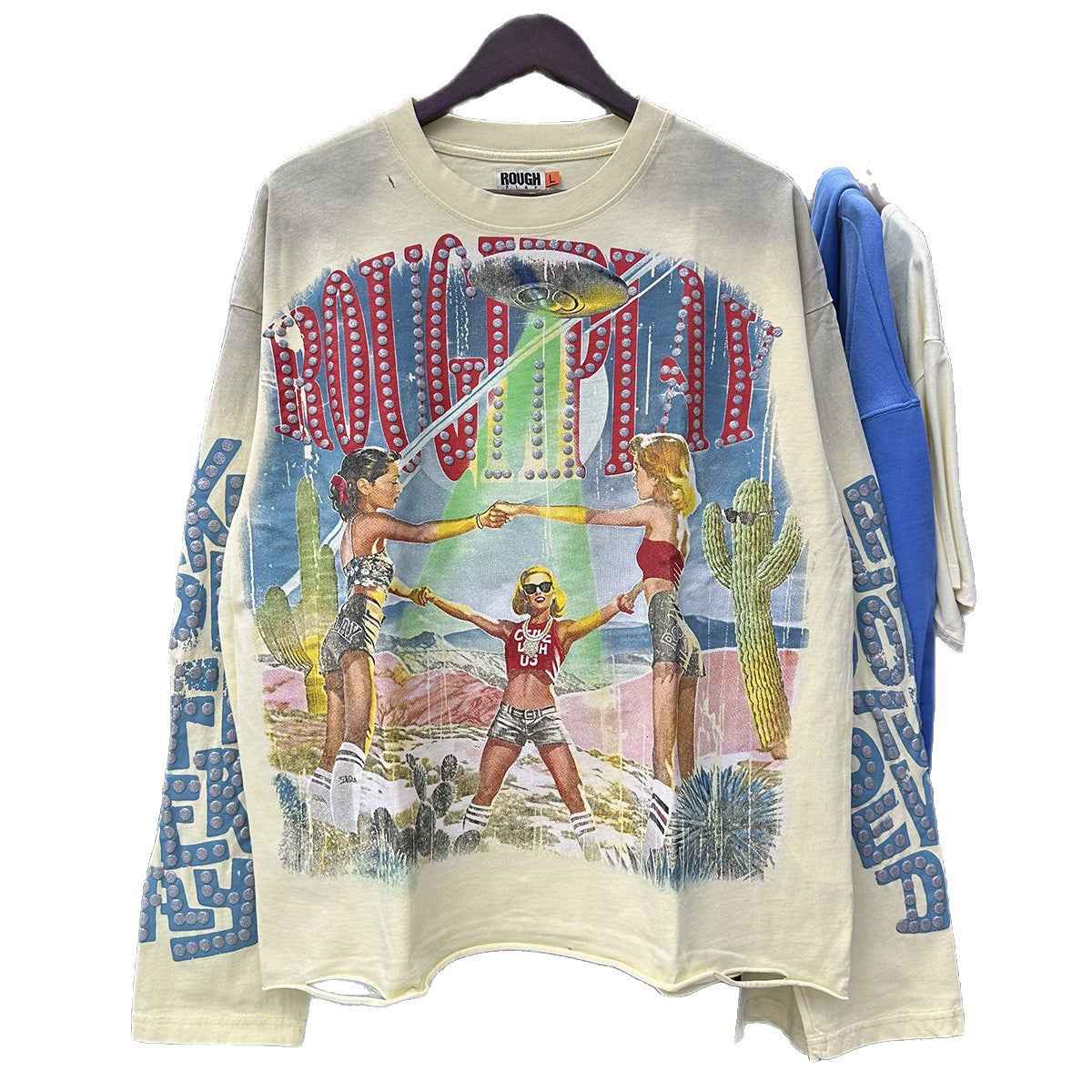 Retro Print High Street Fake Two-Piece Men's and Women's Long-Sleeved T-Shirt | MuddyStock Originals eprolo