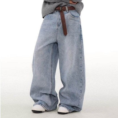 Retro Washed Distressed Straight Jeans For Men MuddyStock