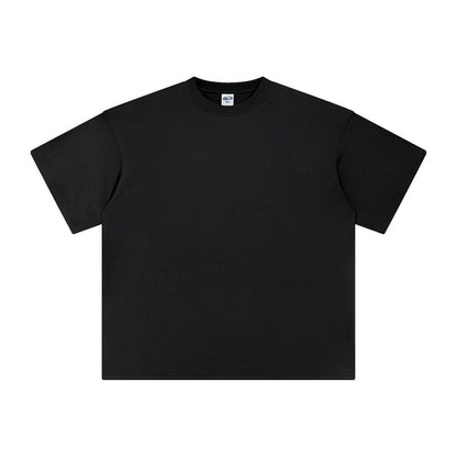 Short Sleeve Blank Solid Color T-shirt for both men and women Black MuddyStock