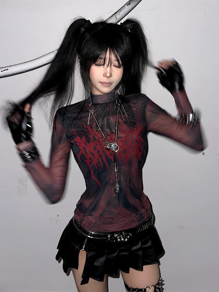 American-style Y2K Subculture Top For Women | MuddyStock Originals