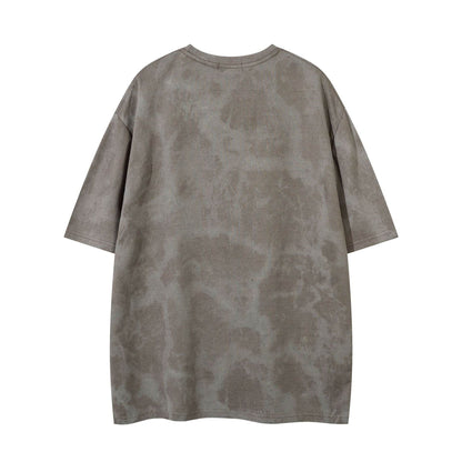 Summer American Retro Thorn Embroidered Short-sleeved T-shirt Men MuddyStock
