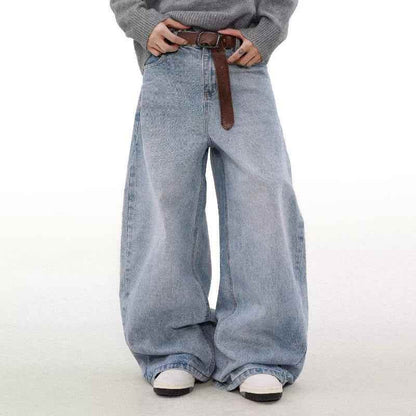 Retro Washed Distressed Straight Jeans For Men MuddyStock