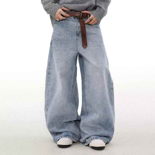 Retro Washed Distressed Straight Jeans For Men MuddyStock