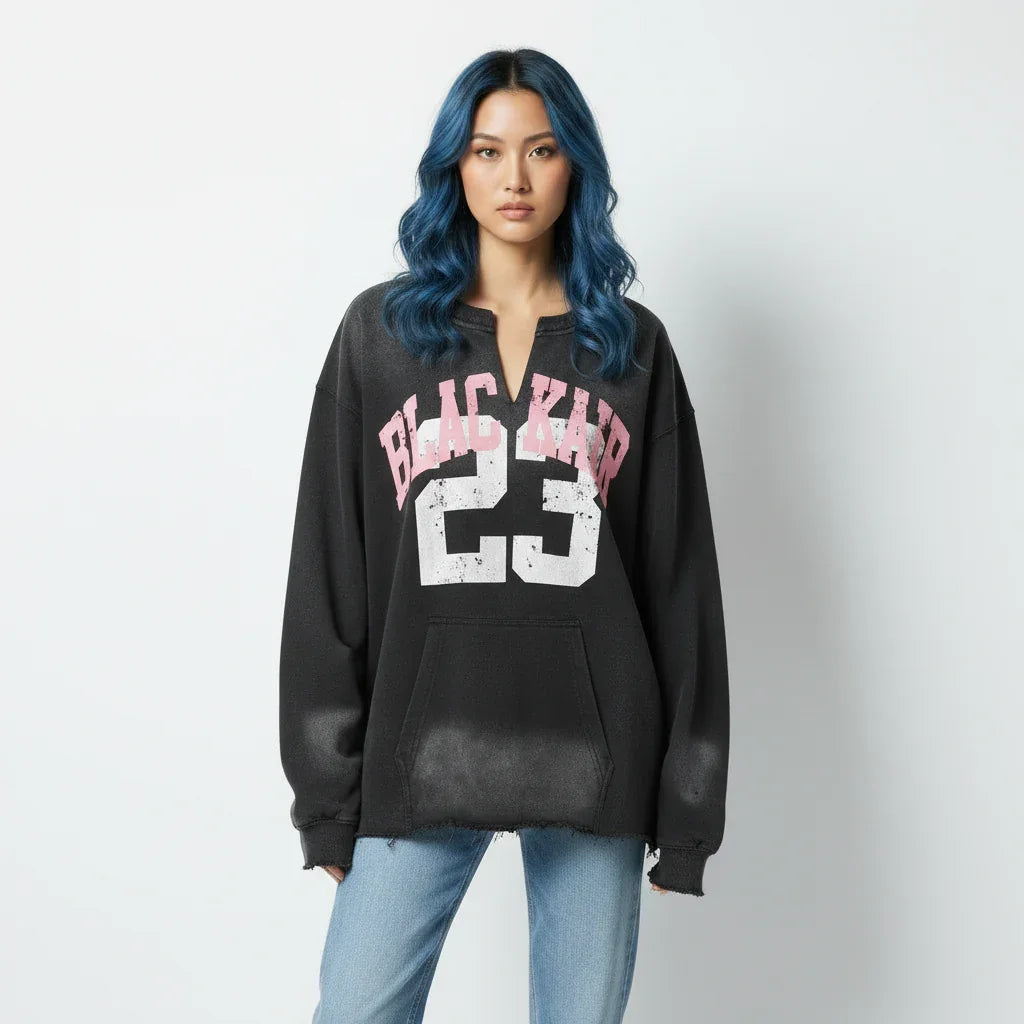 American High Street Vintage Printed Top For Women MuddyStock