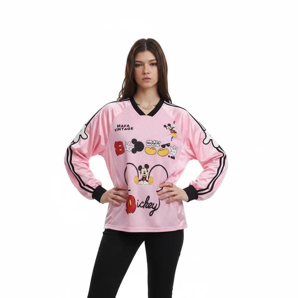 Cartoon Embroidery V-Neck Jersey For Men And Women | MuddyStock Originals