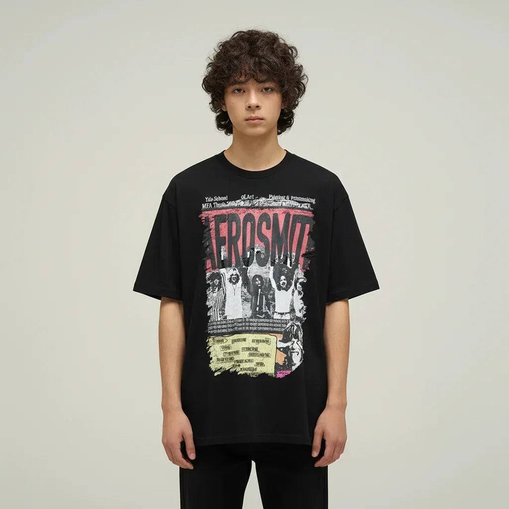 Retro Portrait Letter Print Short Sleeve T-Shirt For Men And Women | MuddyStock Originals MuddyStock