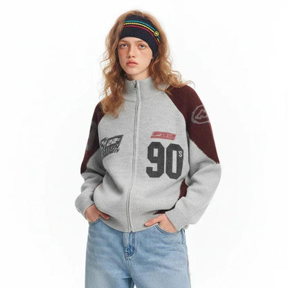 Color blocked zipper sweater jacket for men and women | MuddyStock Originals