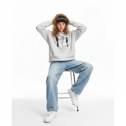 Oversize Character Print Casual Hoodie For Men And Women | MuddyStock Originals