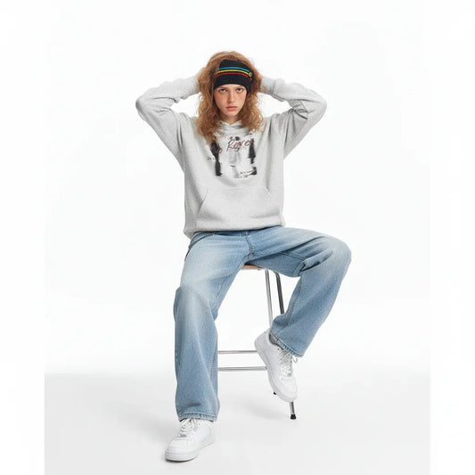 Oversize Character Print Casual Hoodie For Men And Women | MuddyStock Originals