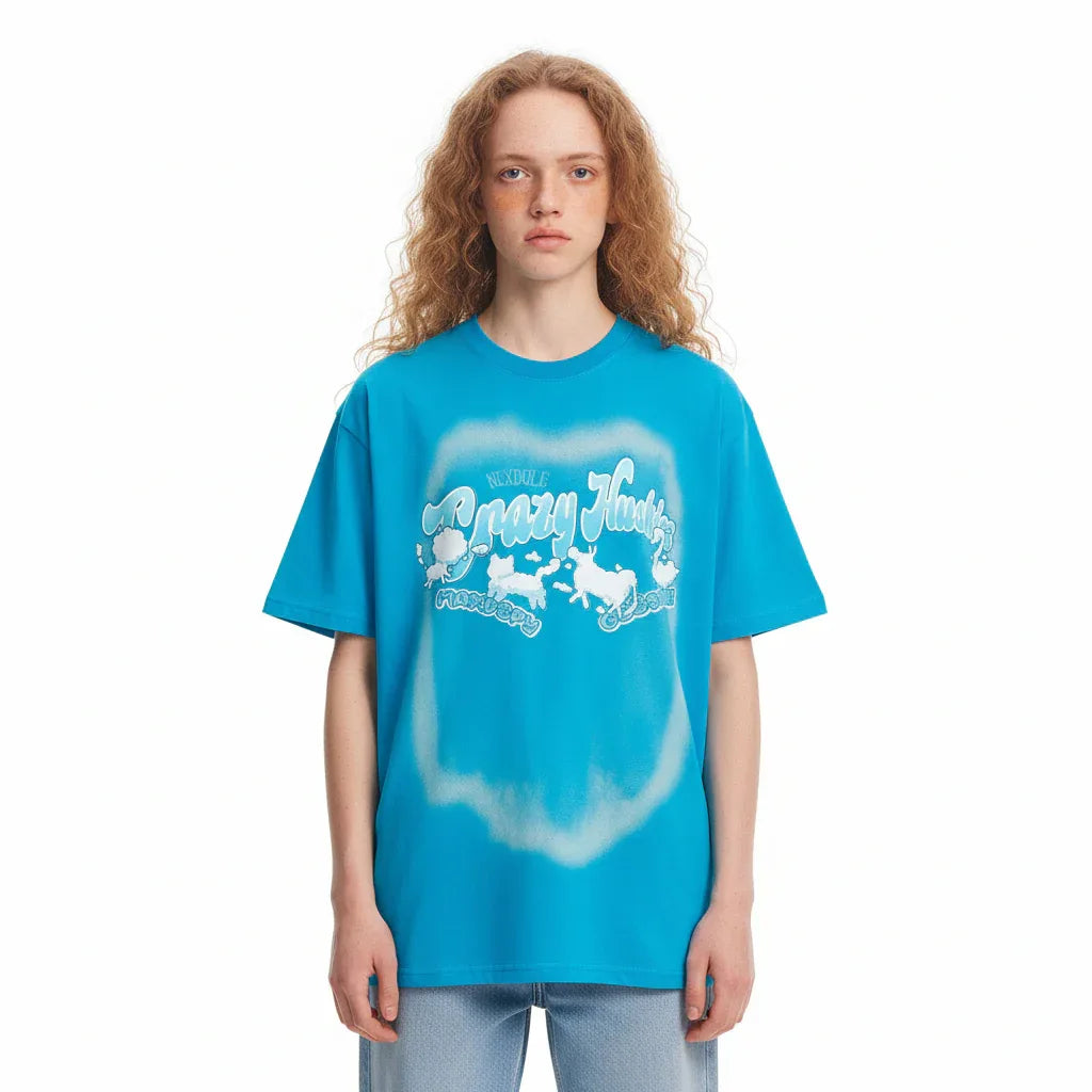 Abstract Animal Print Short-sleeved T-shirt For Men And Women MuddyStock