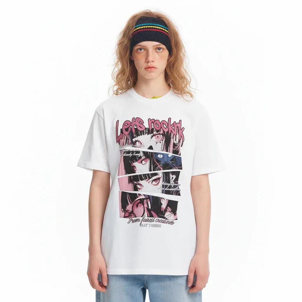 Comic Girl Printed Short Sleeve T-Shirt For Women | MuddyStock Originals