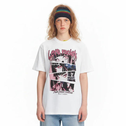 Comic Girl Printed Short Sleeve T-Shirt For Women | MuddyStock Originals