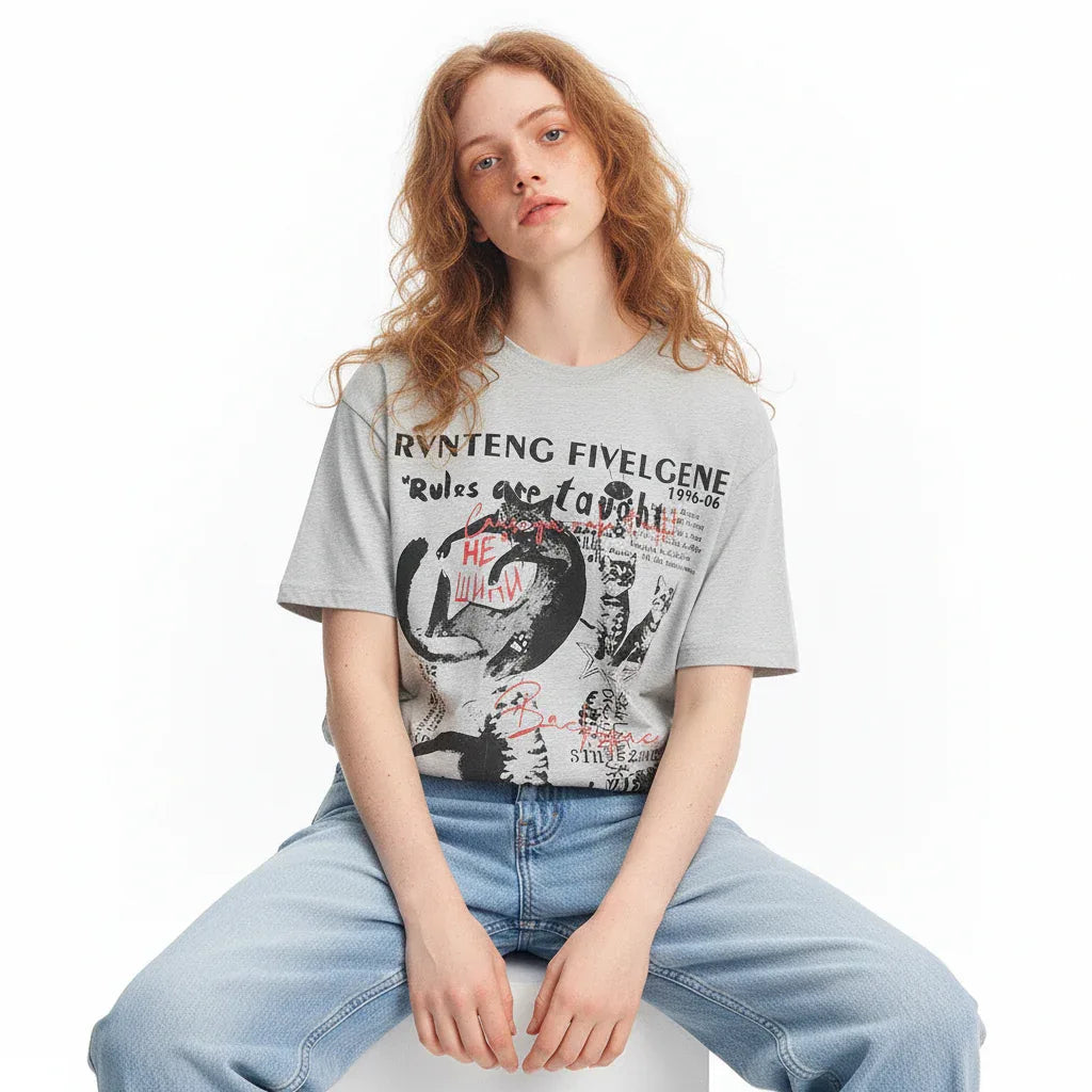 Abstract Animal Kitten Sports Short Sleeve T-shirt For Men And Women MuddyStock