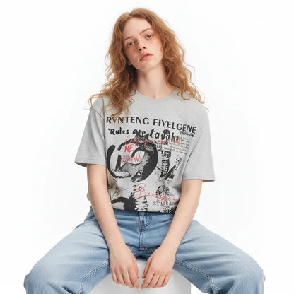 Abstract Animal Kitten Sports Short Sleeve T-shirt For Men And Women MuddyStock