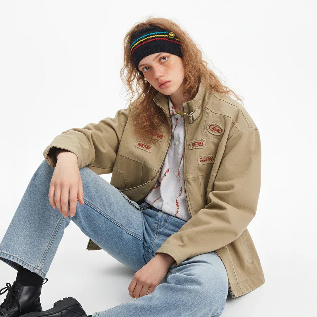 American Retro Workwear Canvas Jacket For Men And Women MuddyStock