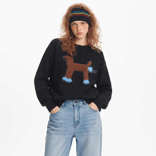 Dachshund Short Sweater for Women | MuddyStock Originals
