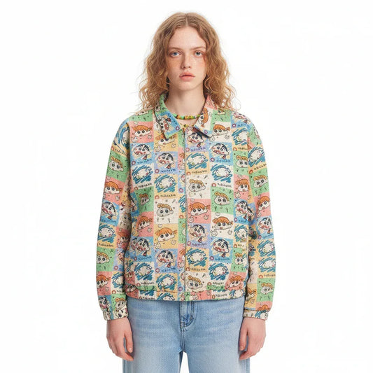 Retro Cartoon All-Over Print Lapel Jacket For Men And Women | MuddyStock Originals MuddyStock