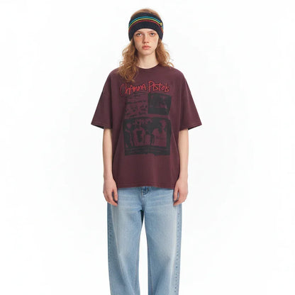 Dark Silhouette Print Pure Cotton Short Sleeve T-Shirt For Men And Women | MuddyStock Originals MuddyStock