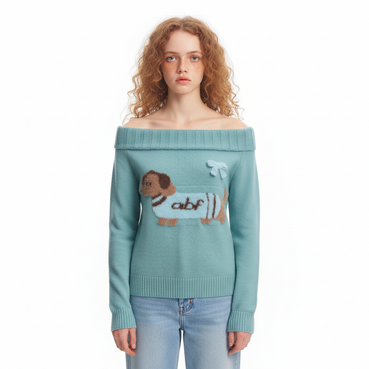 Off-Shoulder Women's Casual Sweater | MuddyStock Originals