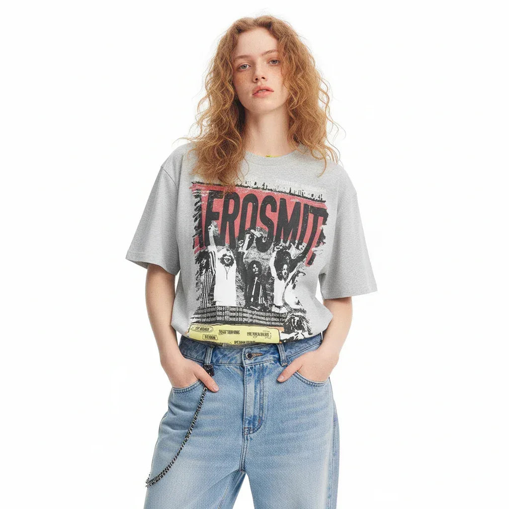 Retro Portrait Letter Print Short Sleeve T-Shirt For Men And Women | MuddyStock Originals MuddyStock
