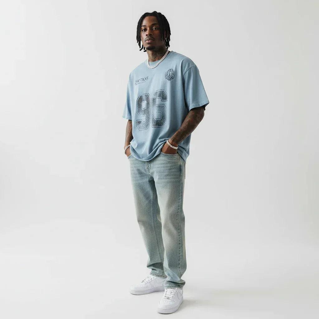 Retro Washed Letter Print Short Sleeve T-Shirt For Men And Women | MuddyStock Originals