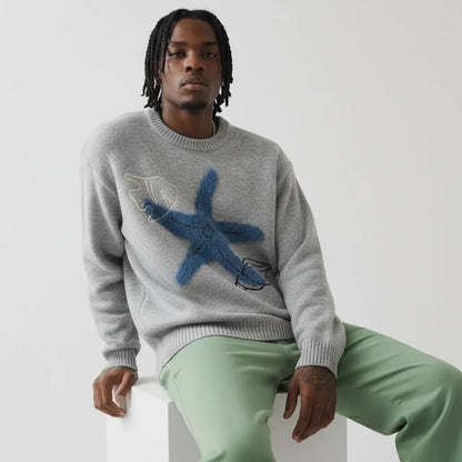 Starfish round neck pullover sweater For Men And Women | MuddyStock Originals