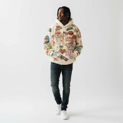 Fashion Casual Printed Polyester Hoodie For Men And Women
