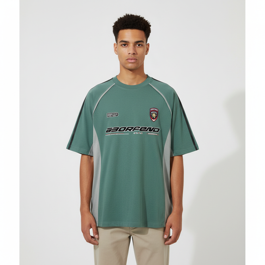 Sports Loose T-shirt Men's Color Contrast Patchwork MuddyStock