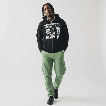 Vintage Band Portrait Print Zip-up Hoodie For Men | MuddyStock Originals