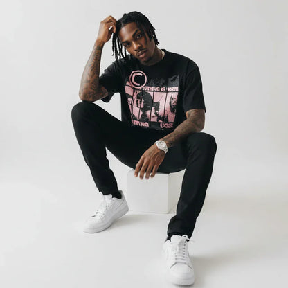 High Street Style Washed Vintage Character Letter Print Short Sleeve T-Shirt For Men | MuddyStock Originals MuddyStock