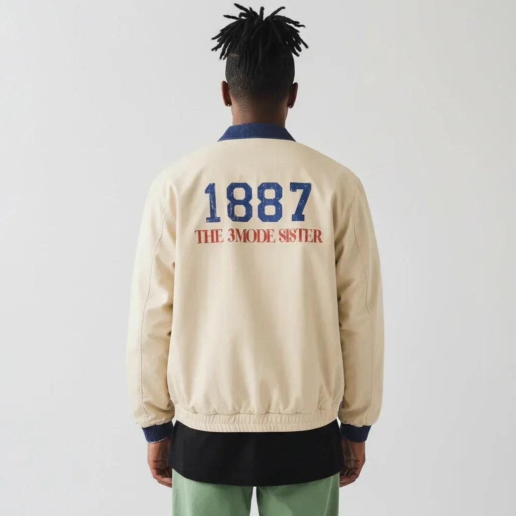 Vintage Flag Letter Printed Jacket For Men And Women | MuddyStock Originals
