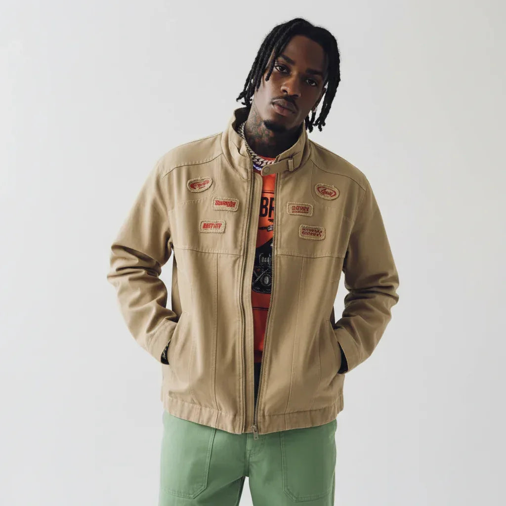 American Retro Workwear Canvas Jacket For Men And Women MuddyStock