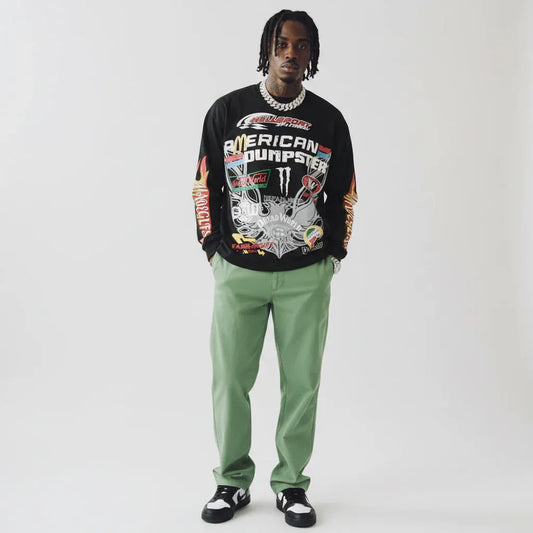 Street Style Hip-Hop Printed Biker Long Sleeve T-Shirt for Men And Women | MuddyStock Originals eprolo