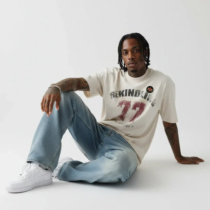 Washed Hem Design Letter Print Short Sleeve T-Shirt For Men | MuddyStock Originals MuddyStock