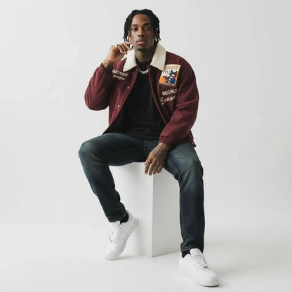 Patchwork Letter Embroidery Jacket For Men And Women | MuddyStock Originals