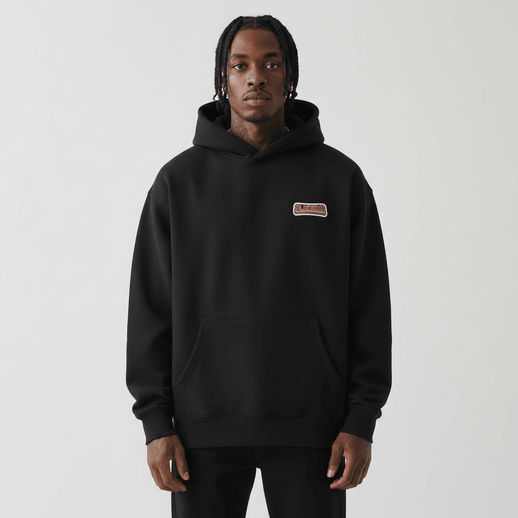 Spray Painting Dirty Hooded Loose Sweater Men