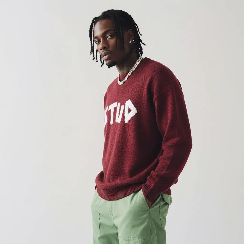 Loose Crewneck Long Sleeve Knit Sweater For Men And Women | MuddyStock Originals