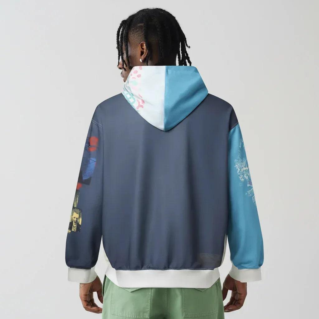 Heavyweight Magazine Print Design Loose Fit Men's Zip-Up Hoodie | MuddyStock Originals