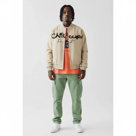 Letter Embroidery Creative Biker's Jacket For Men MuddyStock