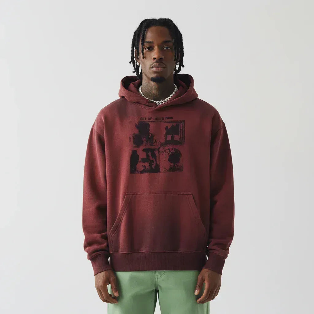 Street Style Printed Vintage Look Wide Fit Men's Hoodie | MuddyStock Originals eprolo