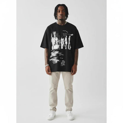 Retro Print Loose T-Shirt For Men And Women | MuddyStock Originals