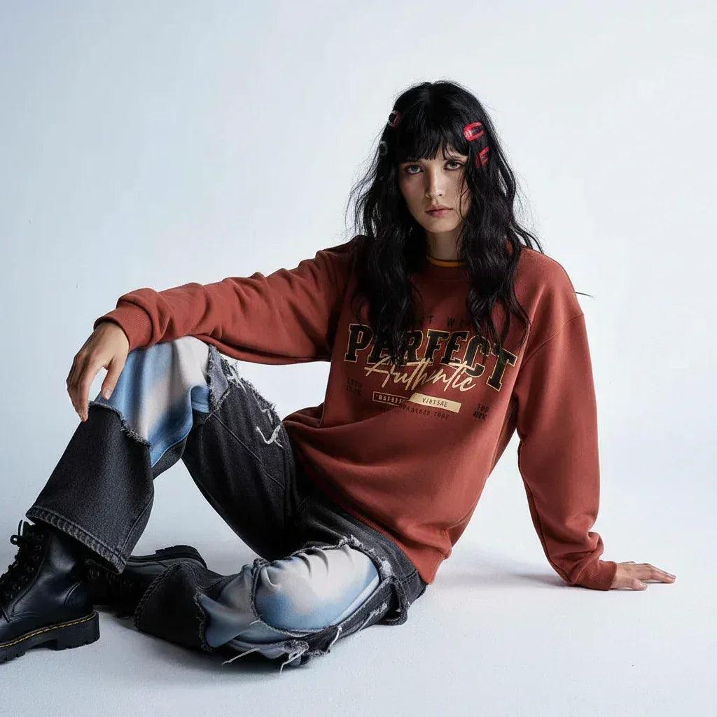 Round neck sweatshirt loose fit for men and women | MuddyStock Originals
