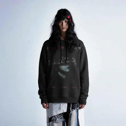Style Conley Print Portrait Washed Hoodie For Men And Women | MuddyStock Originals