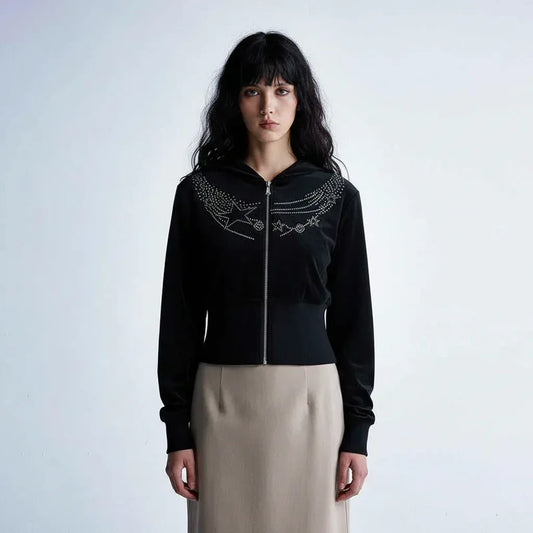 Hot stamping element zipper hoodie for women | MuddyStock Originals eprolo