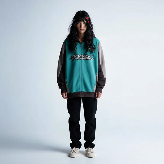 Retro Patchwork Letters Printed Hoodie For Men And Women MuddyStock