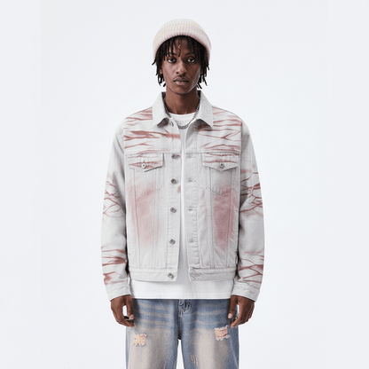 Inkjet Tie-dyed Loose Jacket For Men